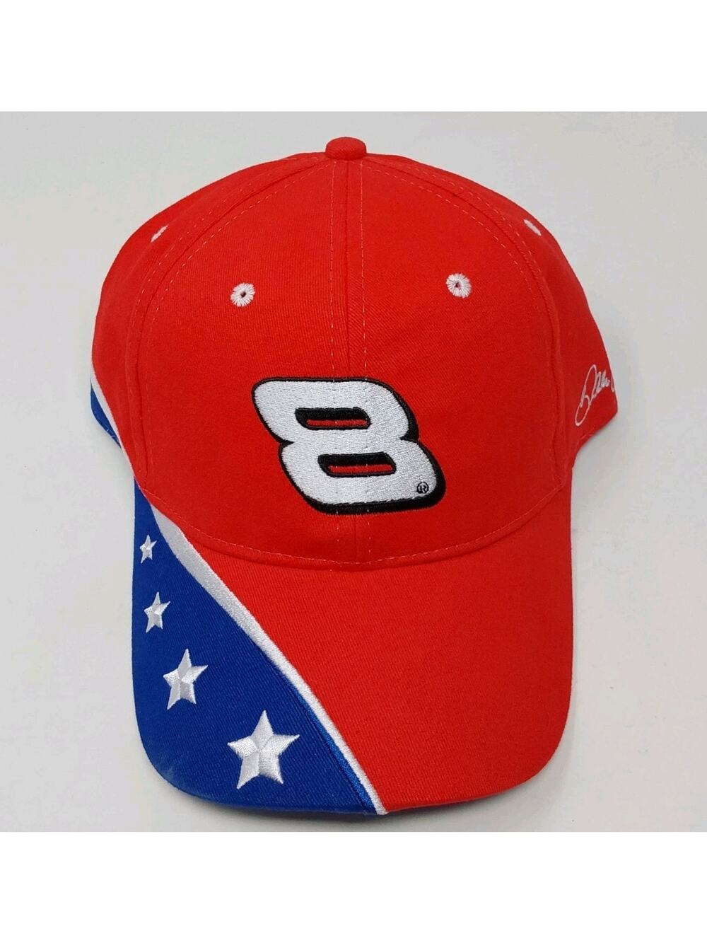 Dale Earnhardt Jr #8 NASCAR Hat Winners Circle USA Flag Racing Cap Adjustable